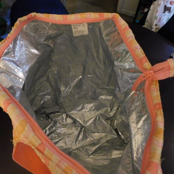 Insulated Grocery Bag California Innovations Double Handed Bag Foldable peach an - Picture 1 of 7